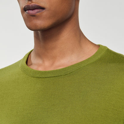 Merinos Tee Flowing Knit T-Shirt Super Grass