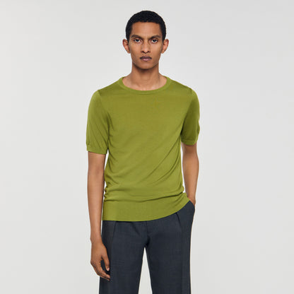Merinos Tee Flowing Knit T-Shirt Super Grass