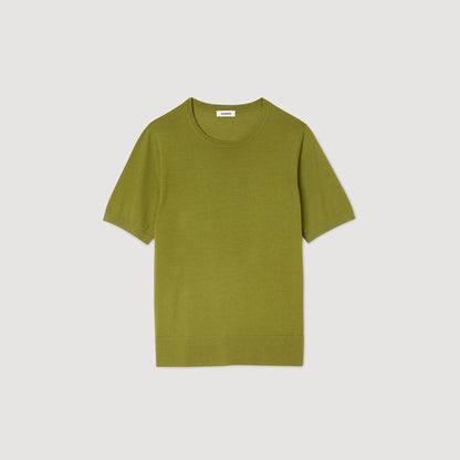 Merinos Tee Flowing Knit T-Shirt Super Grass