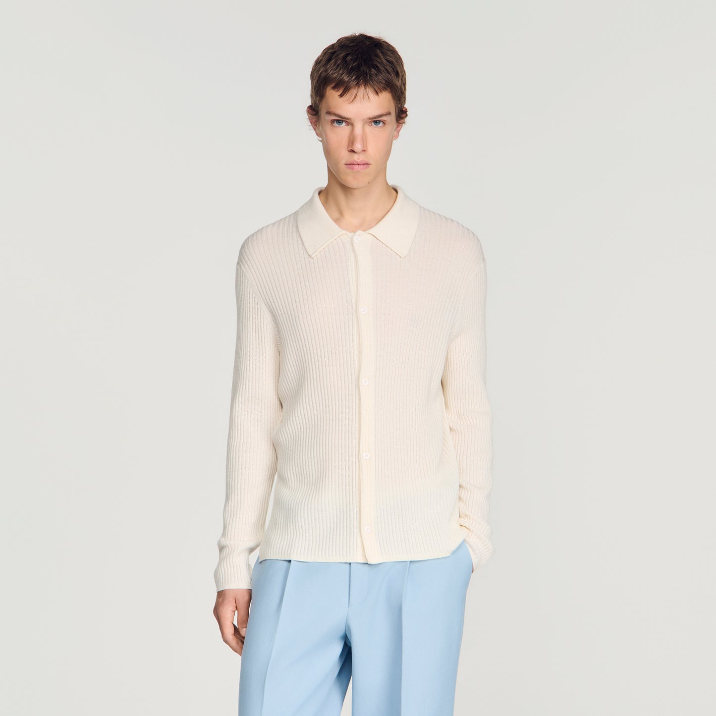 Cardigan Adam  Knit Cardigan Ecru