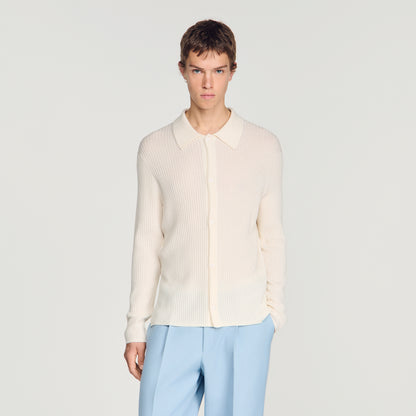 Cardigan Adam  Knit Cardigan Ecru