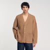 Oversized Rib Knit Cardigan Praline