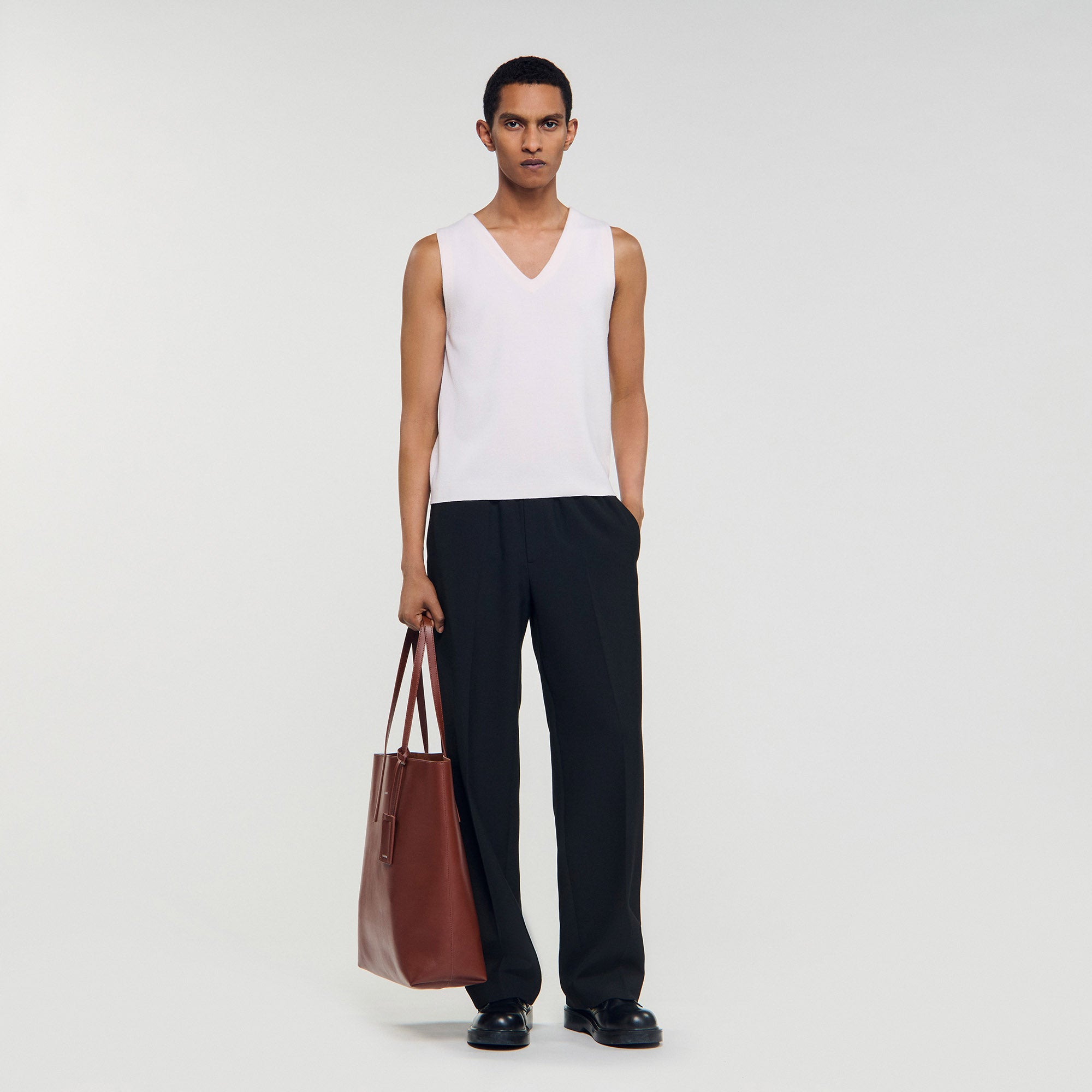 Gianni Tank Wool Vest Top Off White