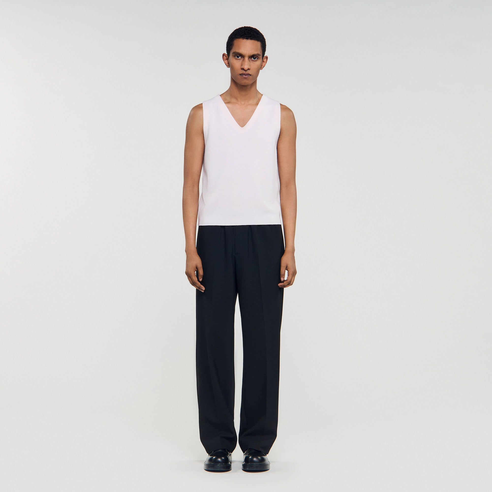 Gianni Tank Wool Vest Top Off White