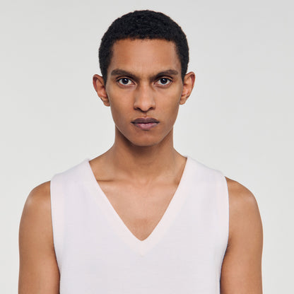 Gianni Tank Wool Vest Top Off White