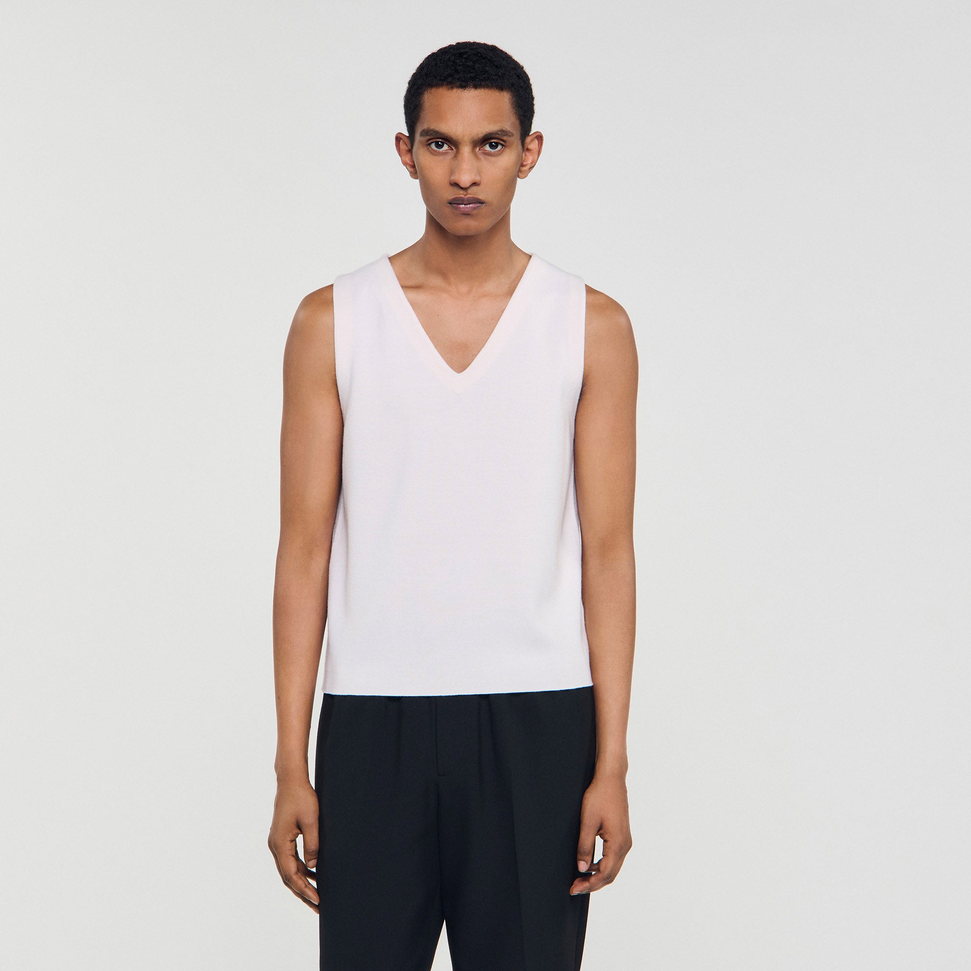 Gianni Tank Wool Vest Top Off White