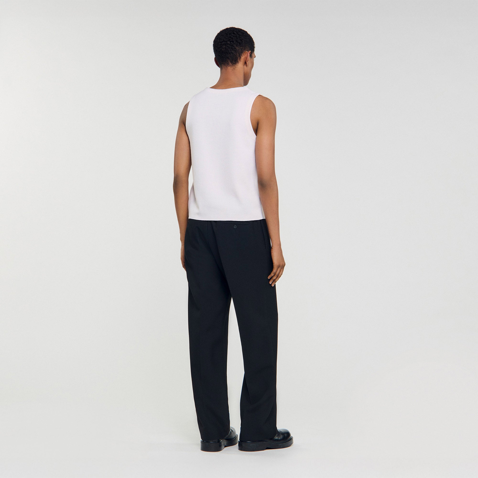 Gianni Tank Wool Vest Top Off White