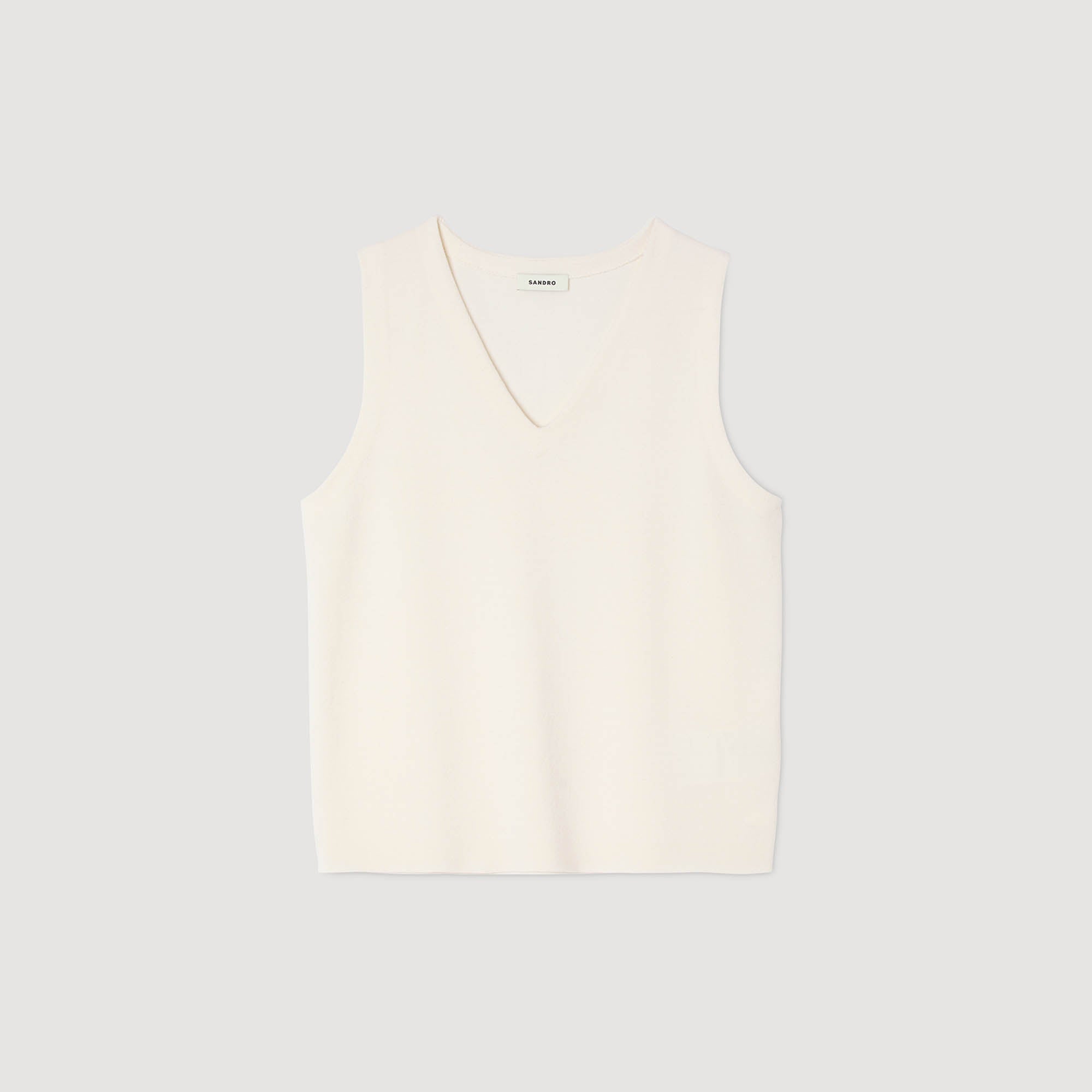 Gianni Tank Wool Vest Top Off White