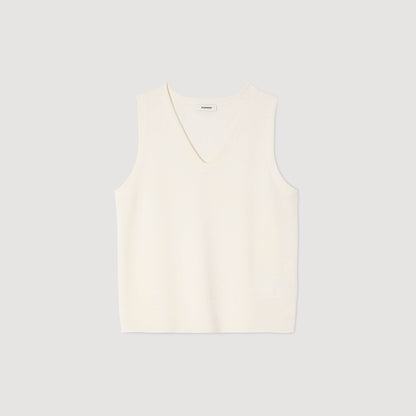 Gianni Tank Wool Vest Top Off White