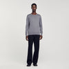 Fine Knit Jumper Mocked Grey