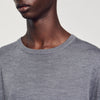 Fine Knit Jumper Mocked Grey