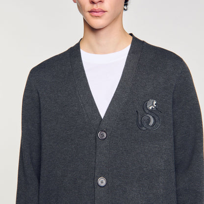 Snake Cardigan Lime
