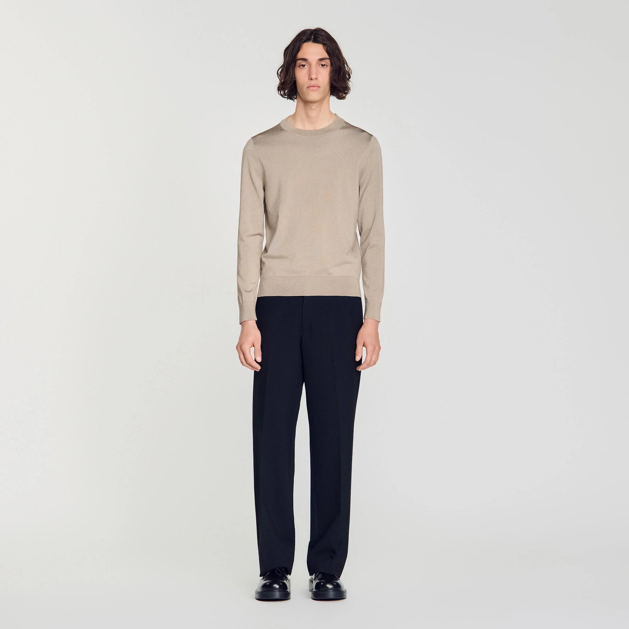 Pablo Crewneck  Knit Jumper Light Taupe