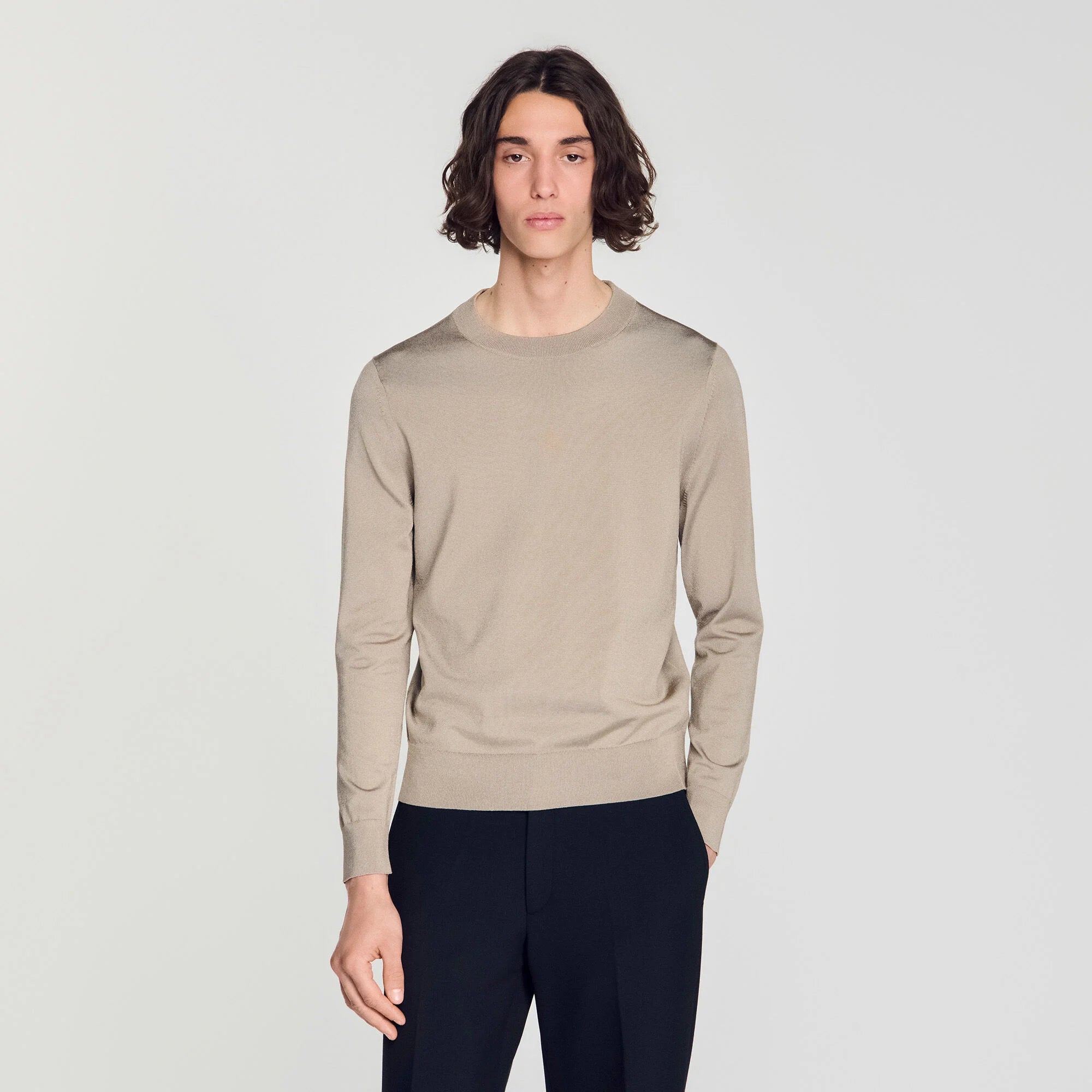 Pablo Crewneck  Knit Jumper Light Taupe