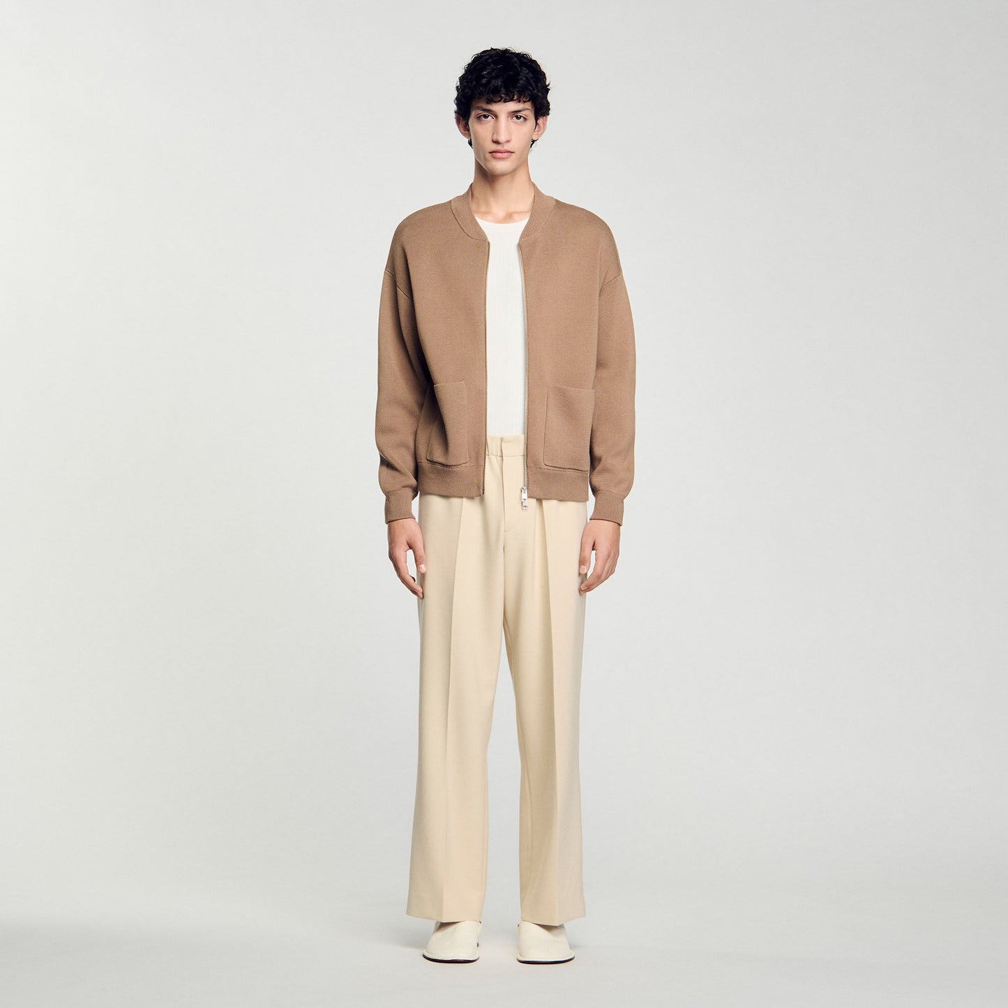 Dark Sand Knit Jacket
