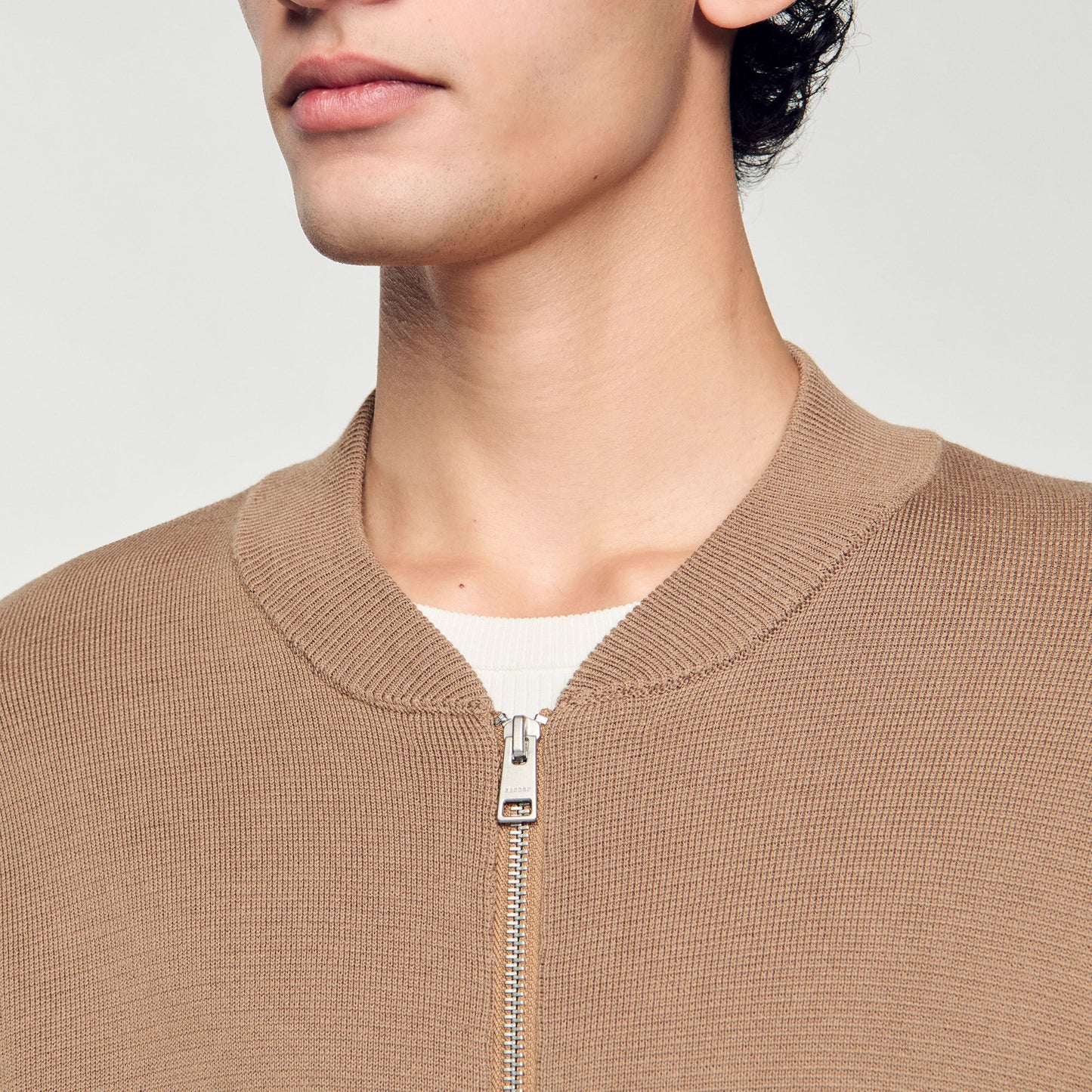 Dark Sand Knit Jacket