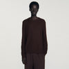 Rice Cotton Textured Knit Jumper Chocolate