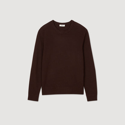 Rice Cotton Textured Knit Jumper Chocolate