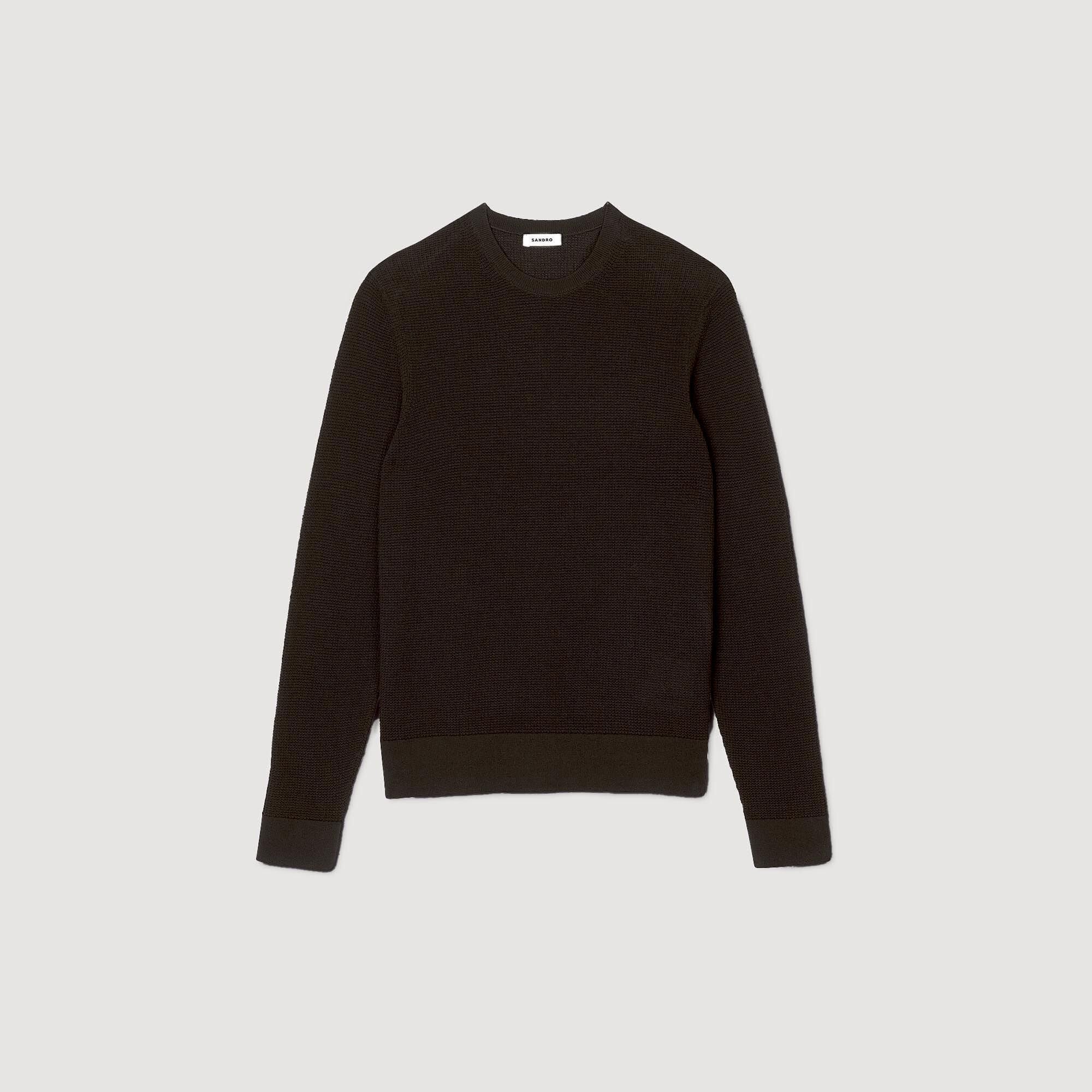 Textured Knit Jumper Dark Kaki