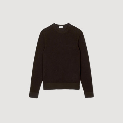 Textured Knit Jumper Dark Kaki