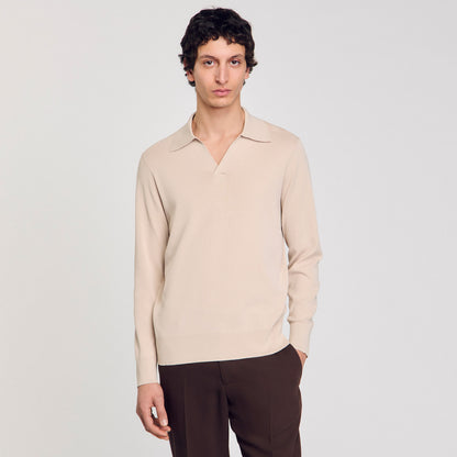 Polo Fabrizio V Knit Polo Shirt Oats