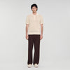 Crochet Polo Cotton Polo Shirt With Polo Collar Butter Cream