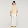 Cotton Knit Tee Fine Knit T-Shirt Butter Cream