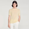 Cotton Knit Tee Fine Knit T-Shirt Butter Cream