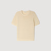 Cotton Knit Tee Fine Knit T-Shirt Butter Cream