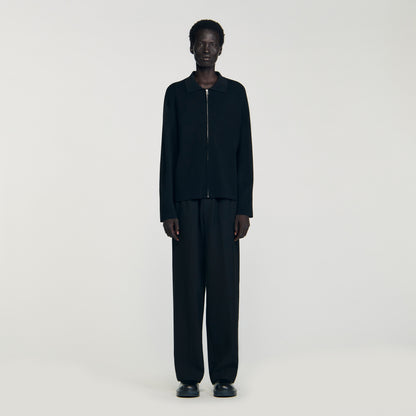 Zip Cardigan Zip-up cardigan Black