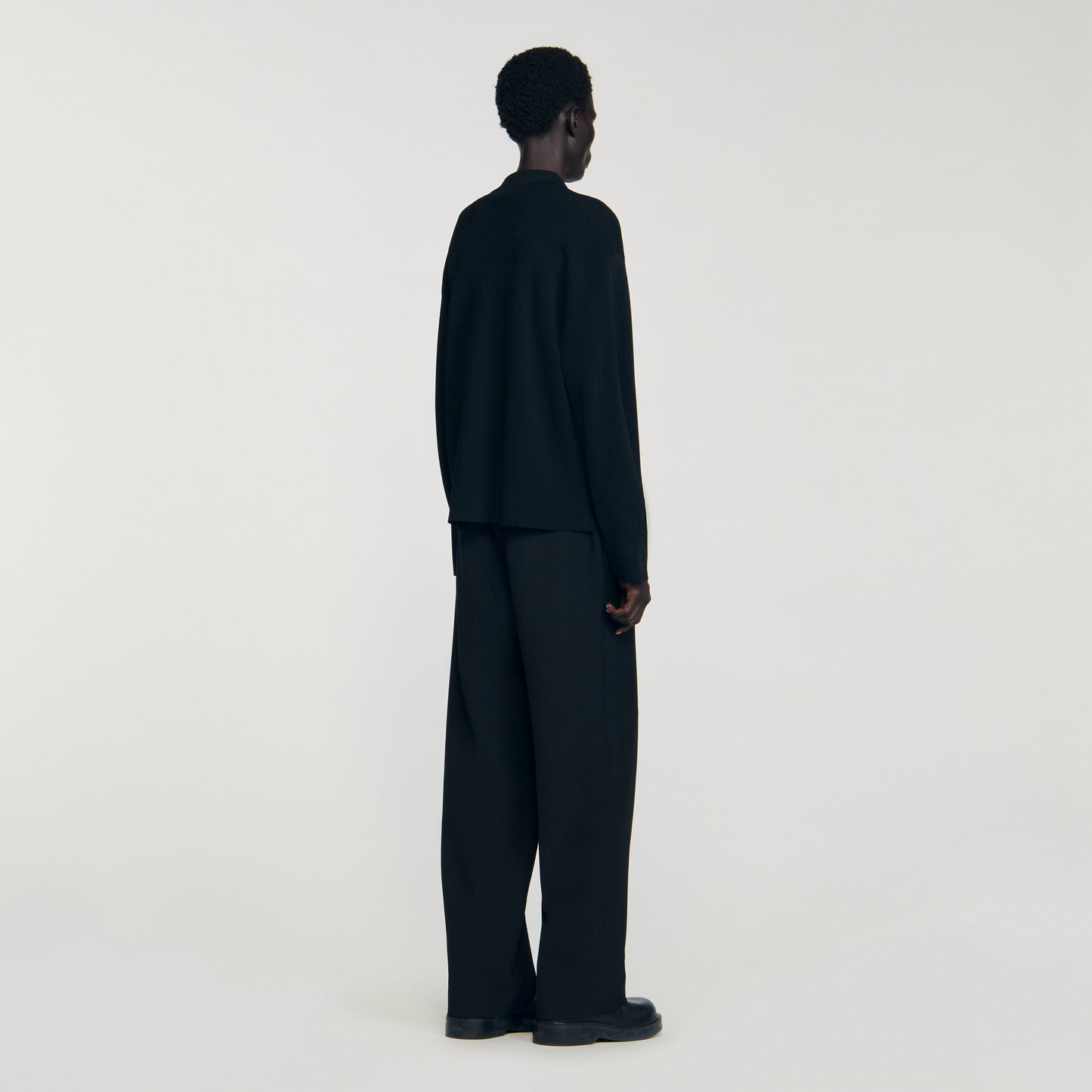 Zip Cardigan Zip-up cardigan Black