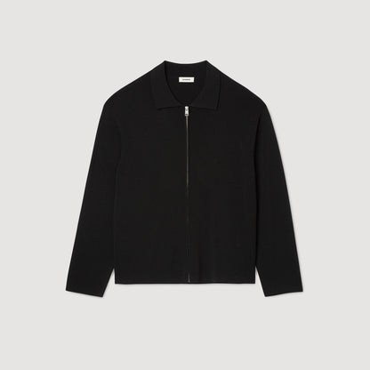 Zip Cardigan Zip-up cardigan Black