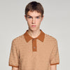 Square Cross Polo Shirt Camel