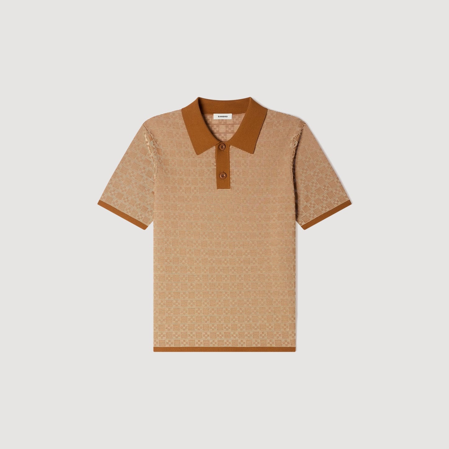 Square Cross Polo Shirt Camel