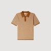 Square Cross Polo Shirt Camel