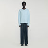 Honeycomb Pull Honeycomb Stitch Wool Jumper Sky Blue