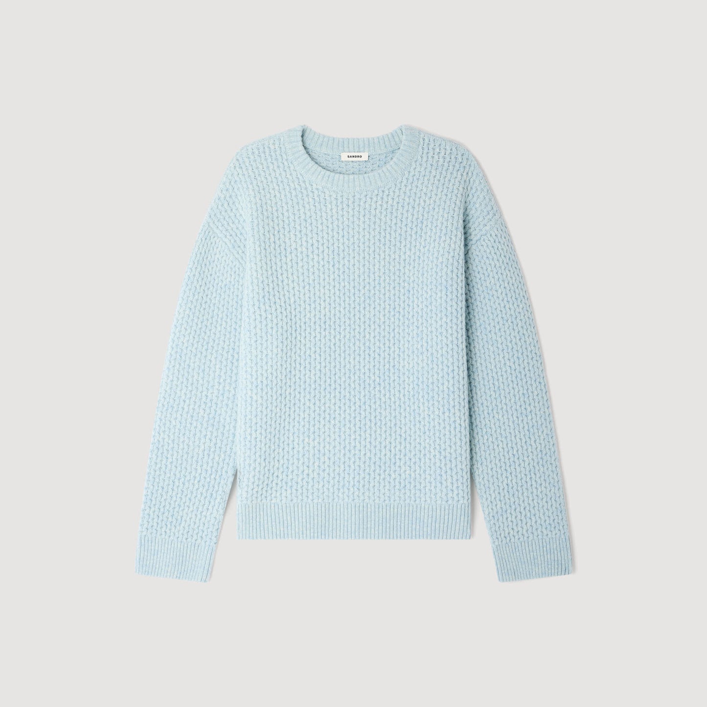 Honeycomb Pull Honeycomb Stitch Wool Jumper Sky Blue