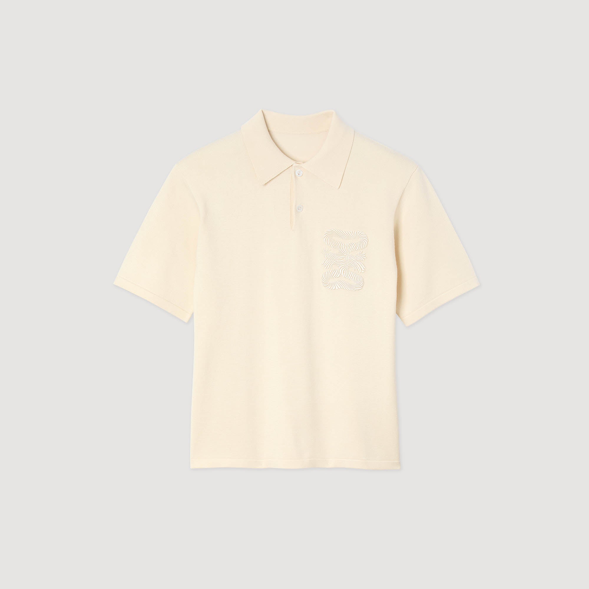 Big 4S Rope Polo Polo With Rope Embroidery Butter Cream