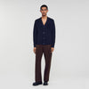 Big 4S Rope Cardigan Cardigan With Rope Embroidery Navy Blue
