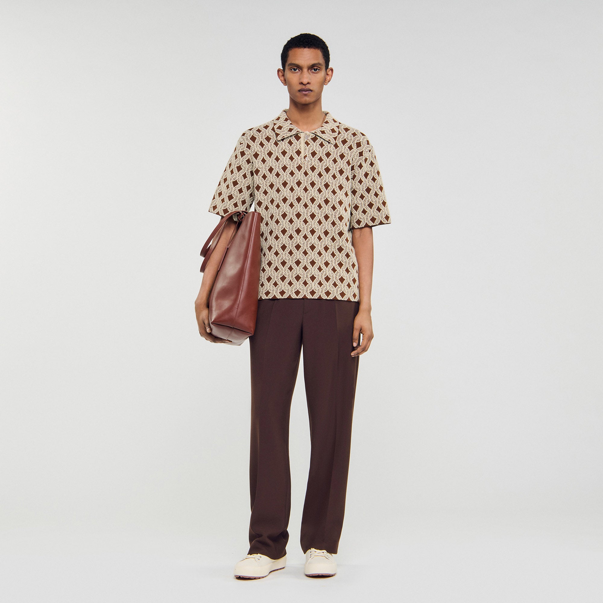Terry Rope Shirt Rope Jacquard Cardigan Shirt Butter Cream