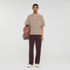 Terry Rope Shirt Rope Jacquard Cardigan Shirt Butter Cream