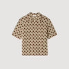 Terry Rope Shirt Rope Jacquard Cardigan Shirt Butter Cream