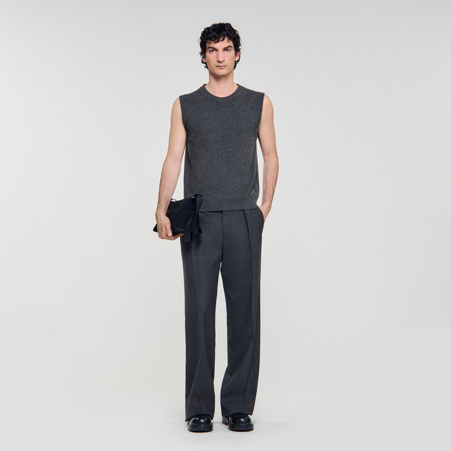 Tank Cashmere Cashmere Vest Top Heather Charcoal