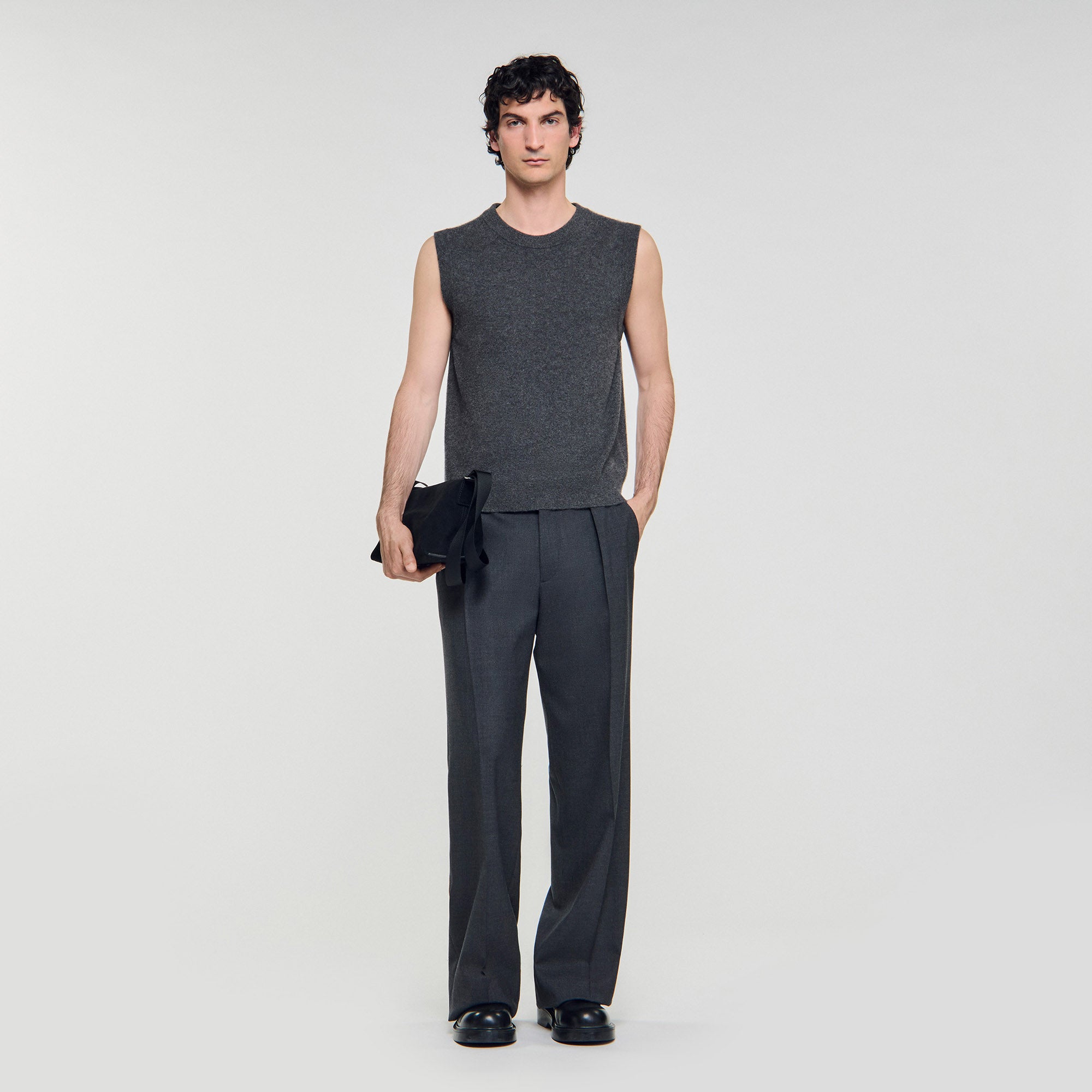 Tank Cashmere Cashmere Vest Top Heather Charcoal