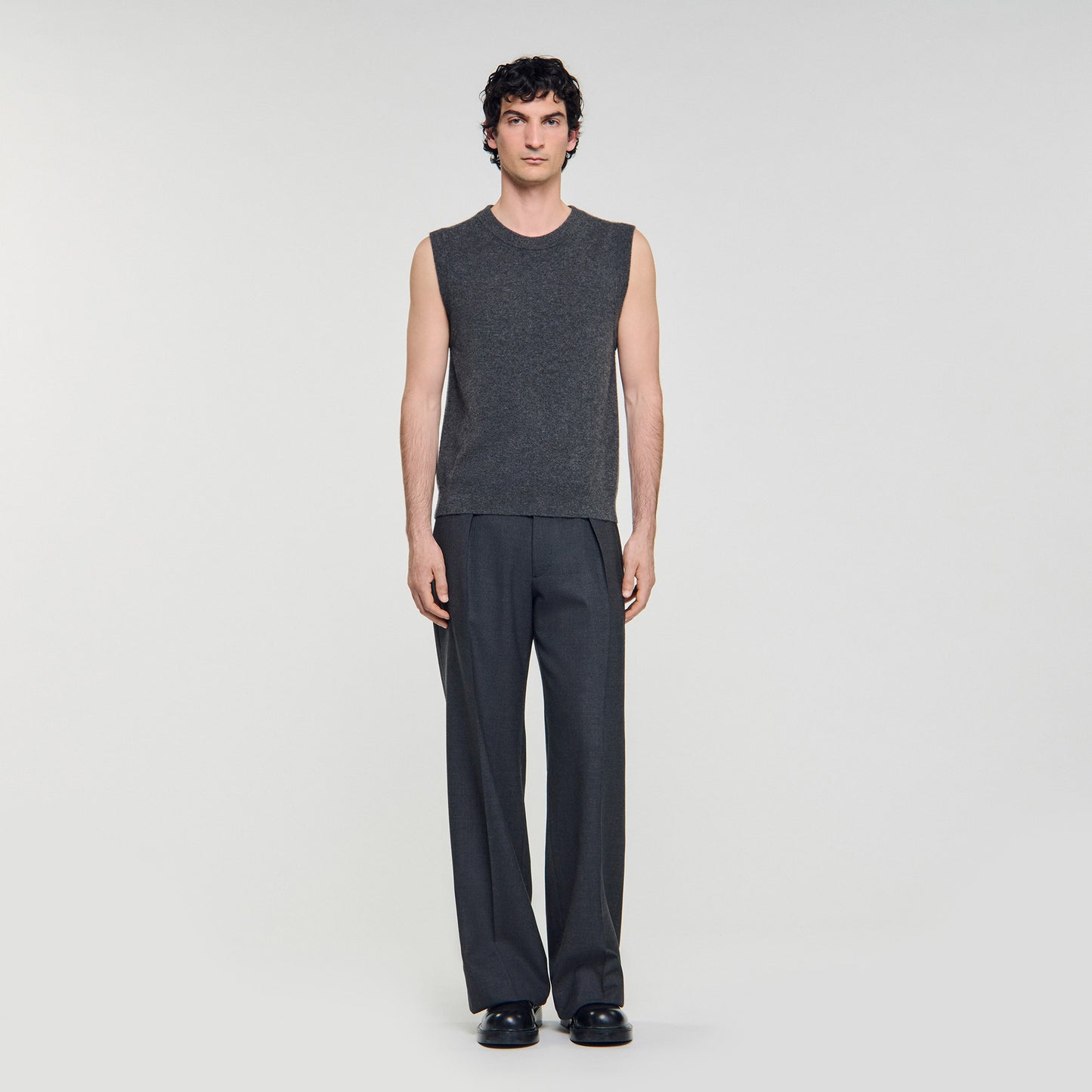 Tank Cashmere Cashmere Vest Top Heather Charcoal