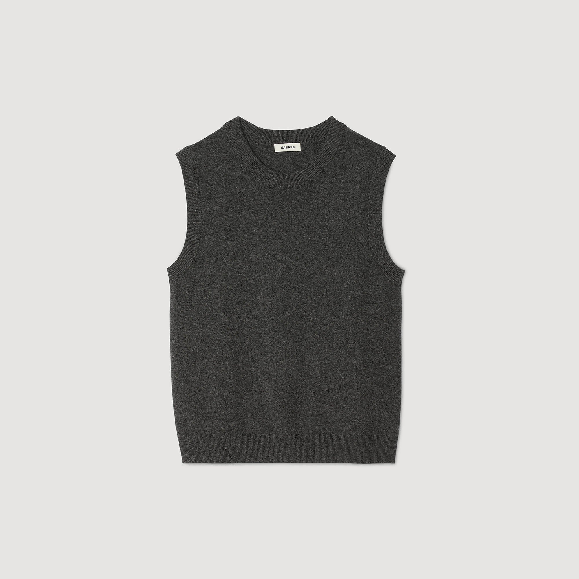 Tank Cashmere Cashmere Vest Top Heather Charcoal