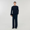 Industrial Wool jumper with high neck Midnight Blue