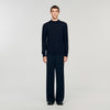 Industrial Wool jumper with high neck Midnight Blue