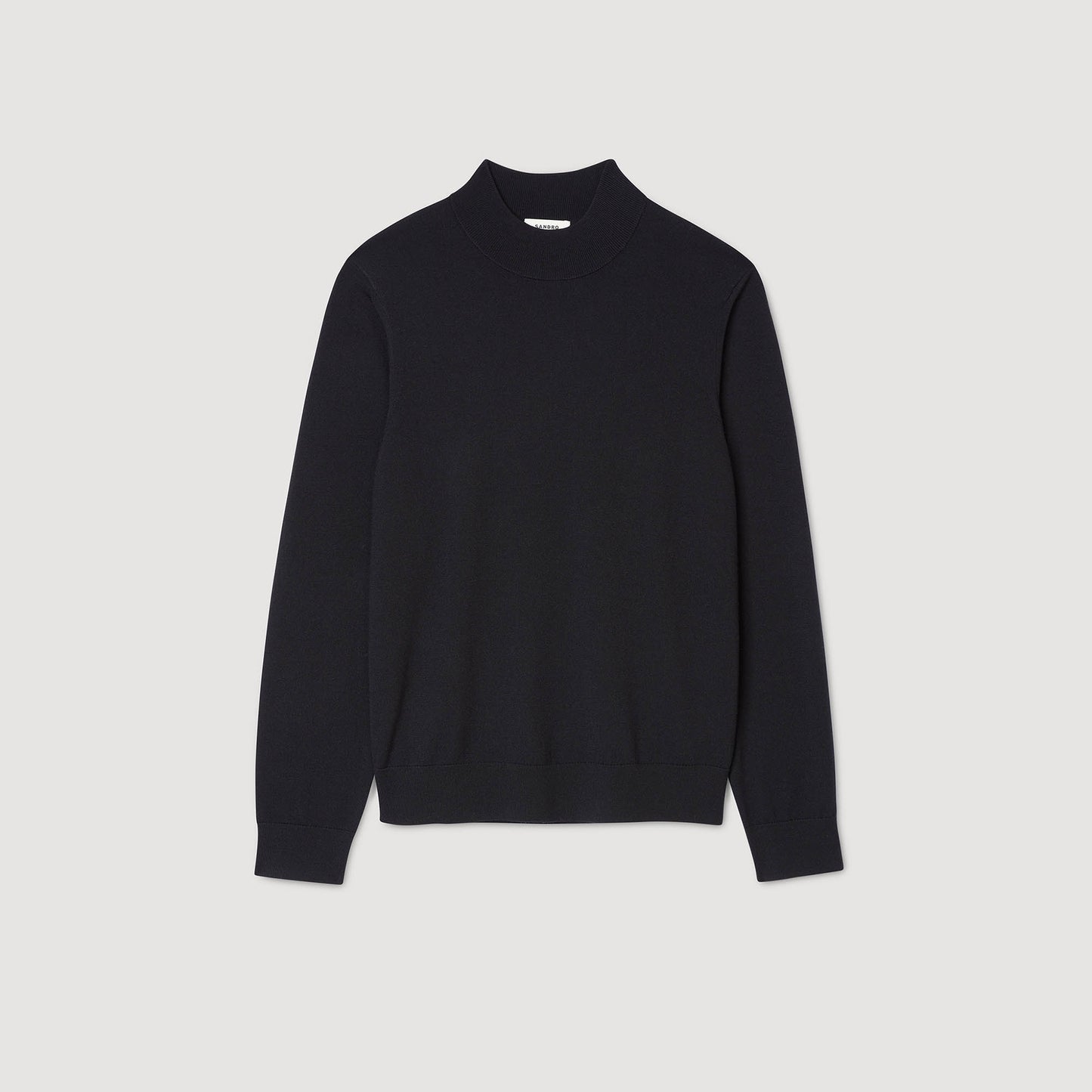 Industrial Wool jumper with high neck Midnight Blue