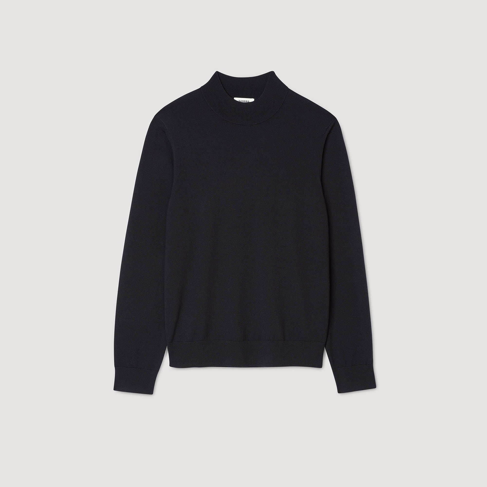 Industrial Wool jumper with high neck Midnight Blue